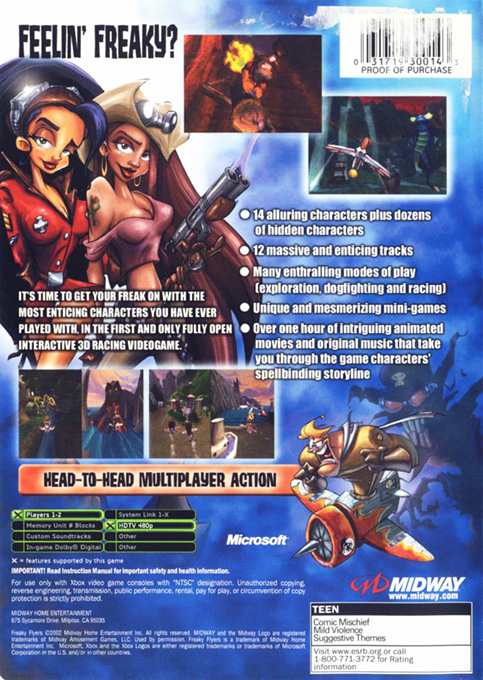 Freaky Flyers — box-2D-back (US)