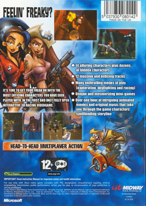 Freaky Flyers — box-2D-back (EU)