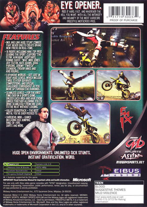 Freestyle Metal X — box-2D-back (US)