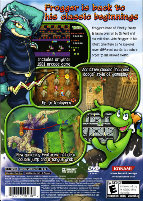 Frogger - Ancient Shadow — box-2D-back (US)