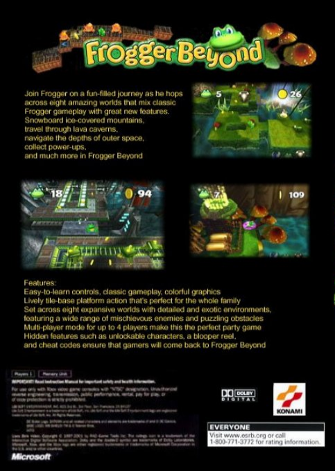 Frogger Beyond — box-2D-back (US)