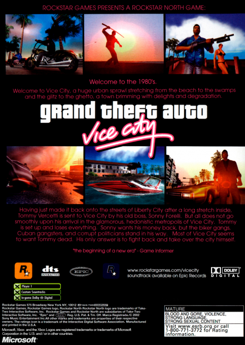 Grand Theft Auto - Vice City — box-2D-back (US)