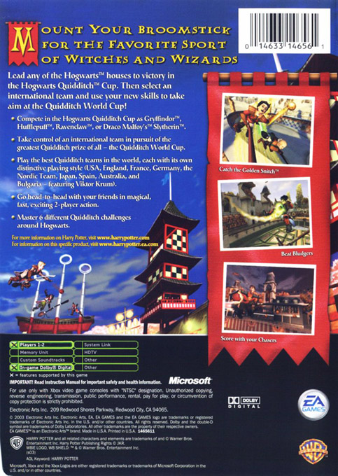 Harry Potter - Quidditch World Cup — box-2D-back (US)