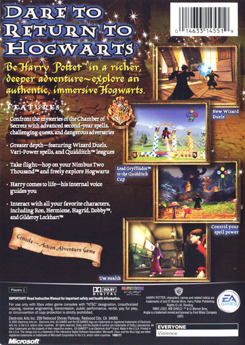 Harry Potter and the Chamber of Secrets — box-2D-back (US)