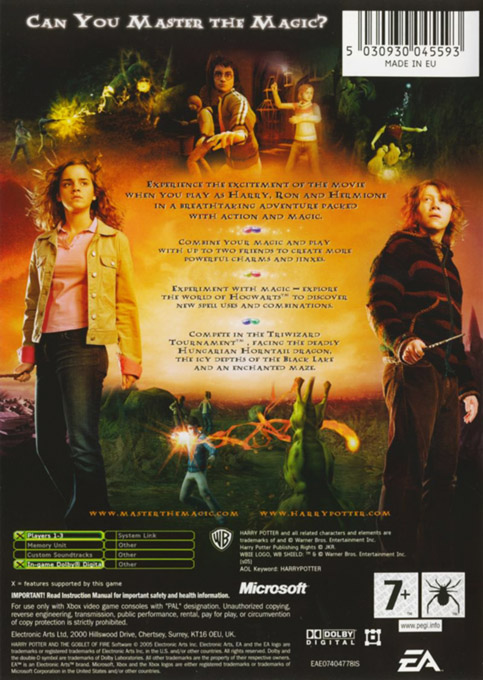 Harry Potter And The Goblet Of Fire — box-2D-back (EU)