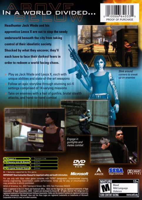 Headhunter - Redemption — box-2D-back (US)