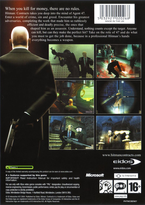 Hitman Contracts — box-2D-back (EU)