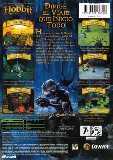 Hobbit, The — box-2D-back (SP)