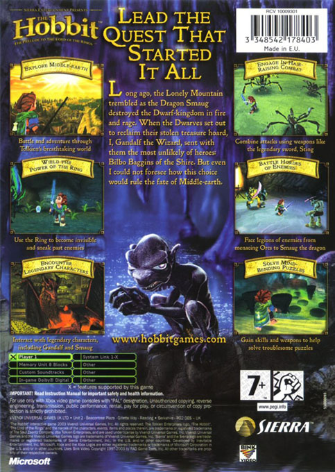 Hobbit, The — box-2D-back (EU)