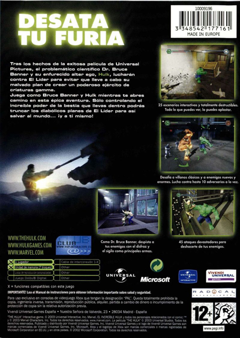 Hulk — box-2D-back (SP)