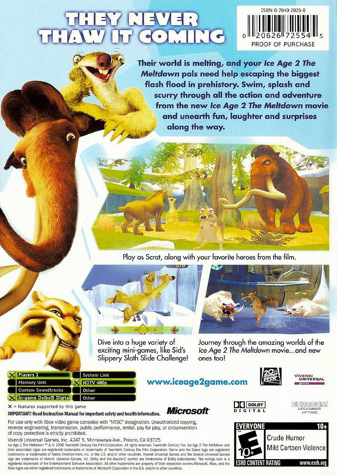 Ice Age 2 - The Meltdown — box-2D-back (US)