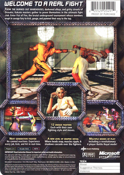 Kakuto Chojin - Back Alley Brutal — box-2D-back (US)