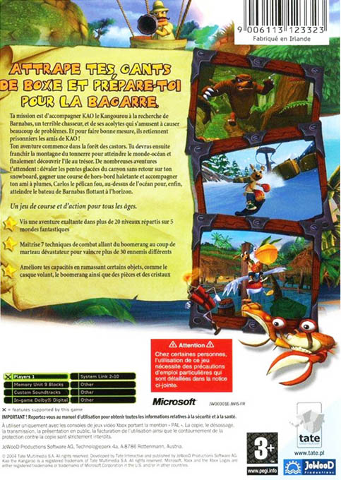 Kao The Kangaroo - Round 2 — box-2D-back (FR)