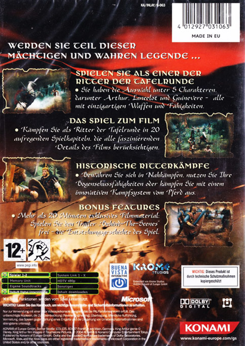 King Arthur — box-2D-back (DE)
