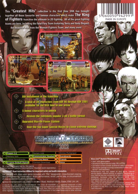 King Of Fighters 2002, The — box-2D-back (AU)