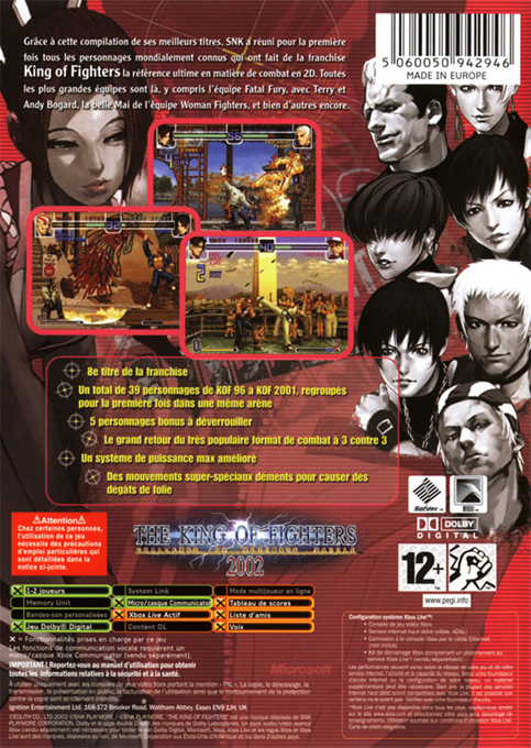 King Of Fighters 2002, The — box-2D-back (FR)