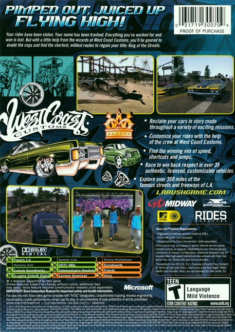 L.A Rush — box-2D-back (US)