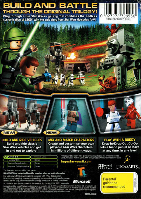LEGO Star Wars 2 - The Original Trilogy — box-2D-back (AU)