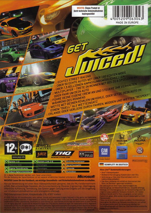 Juiced — box-2D-back (DE)