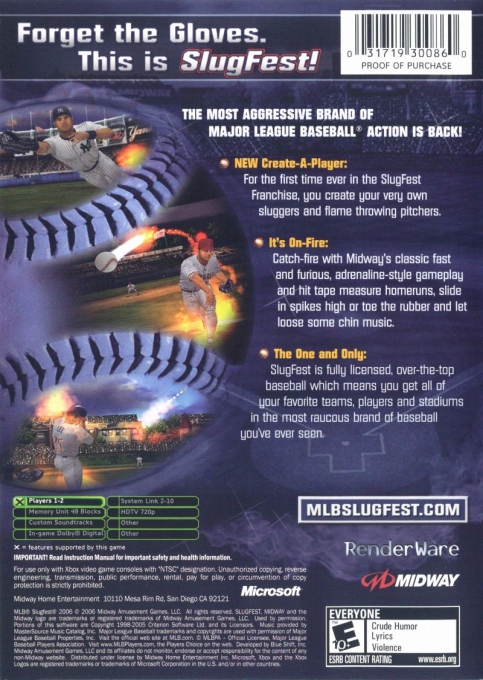 Mlb Slugfest 2006 — box-2D-back (US)