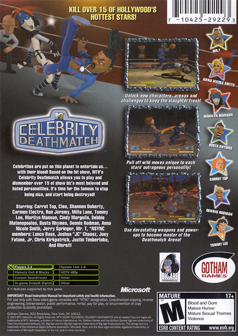 Mtv Celebrity Deathmatch — box-2D-back (US)