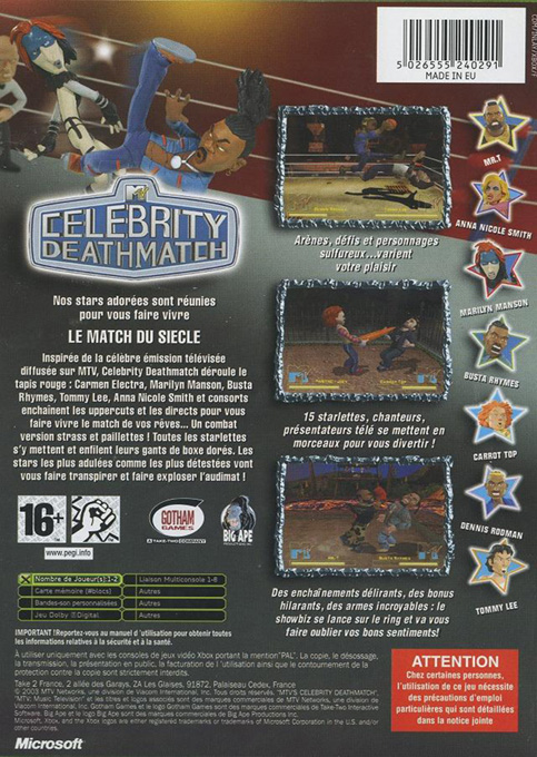 Mtv Celebrity Deathmatch — box-2D-back (FR)