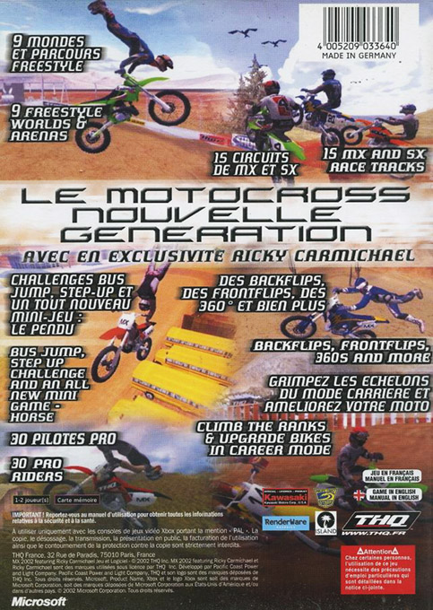 Mx 2002 Featuring Ricky Carmichael — box-2D-back (FR)
