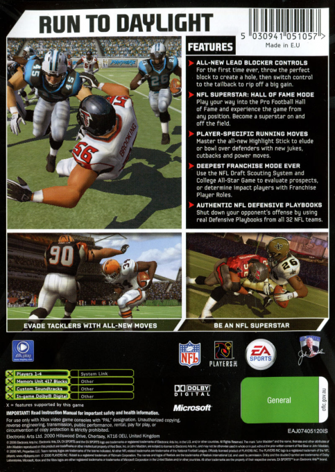 Madden NFL 07 — box-2D-back (AU)