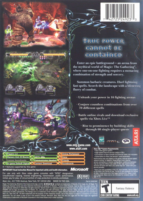 Magic - The Gathering - Battlegrounds — box-2D-back (US)