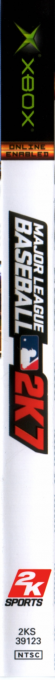 Major League Baseball 2k7 — box-2D-side (US)