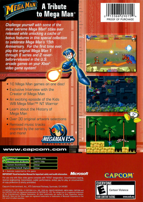 Mega Man Anniversary Collection — box-2D-back (US)