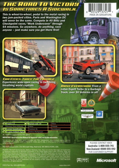 Midtown Madness 3 — box-2D-back (AU)