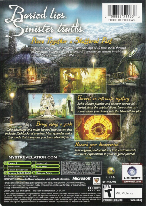 Myst 4 - Revelation — box-2D-back (US)