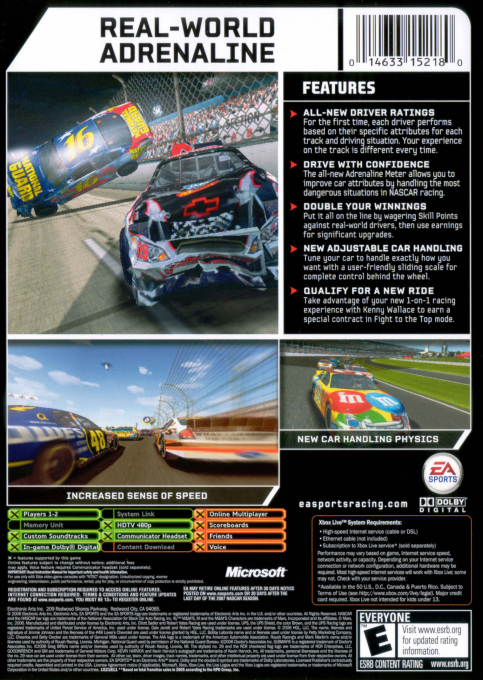 Nascar 07 — box-2D-back (US)