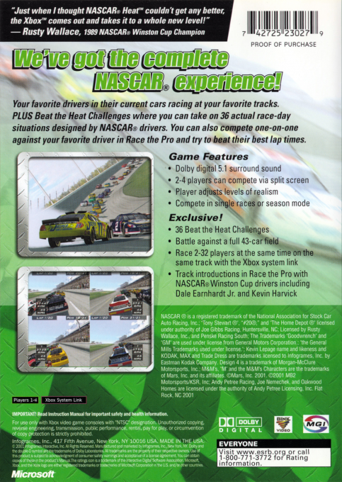 Nascar Heat 2002 — box-2D-back (US)