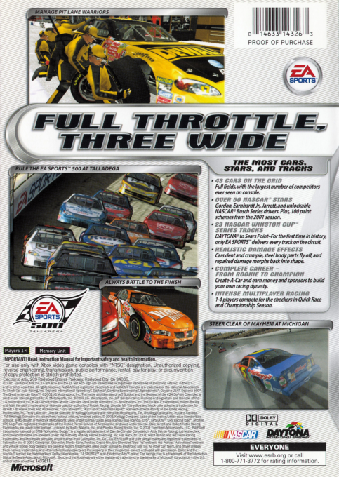 Nascar Thunder 2002 — box-2D-back (US)