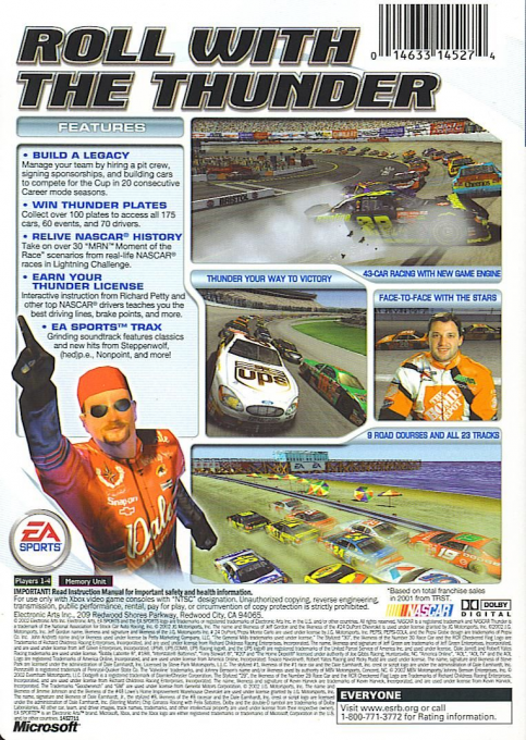 NASCAR Thunder 2003 — box-2D-back (US)