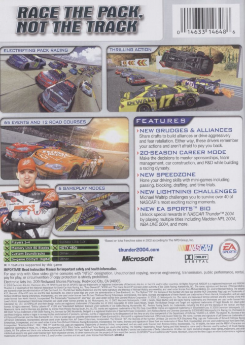 Nascar Thunder 2004 — box-2D-back (US)