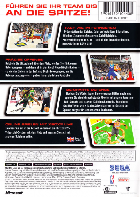NBA 2K3 — box-2D-back (DE)