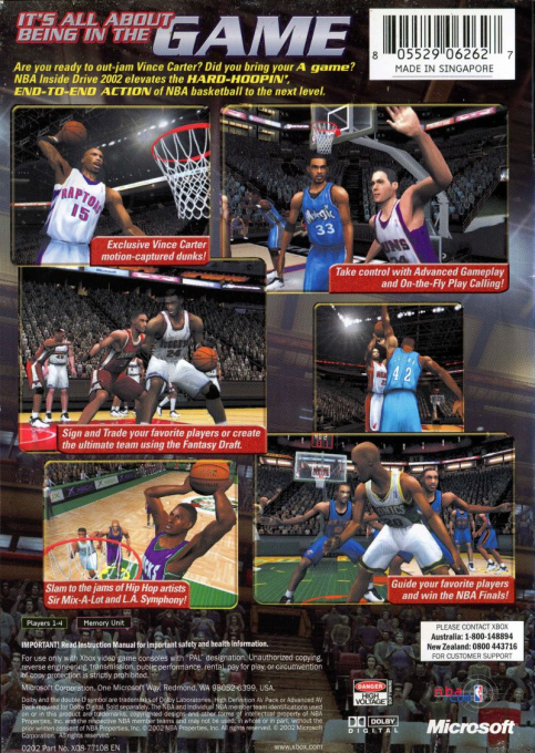 Nba Inside Drive 2002 — box-2D-back (AU)
