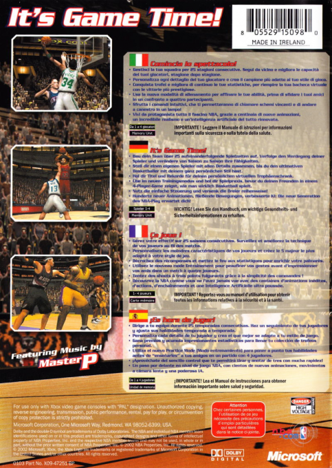 Nba Inside Drive 2003 — box-2D-back (FR)