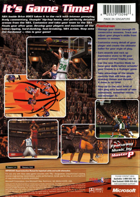 Nba Inside Drive 2003 — box-2D-back (AU)