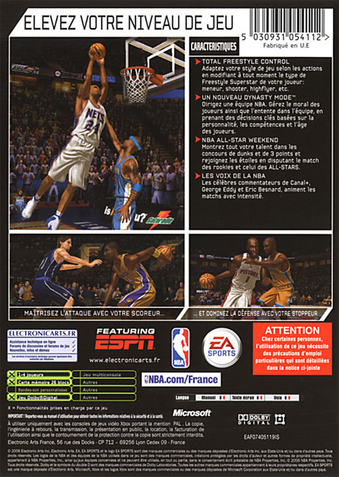 Nba Live 07 — box-2D-back (FR)