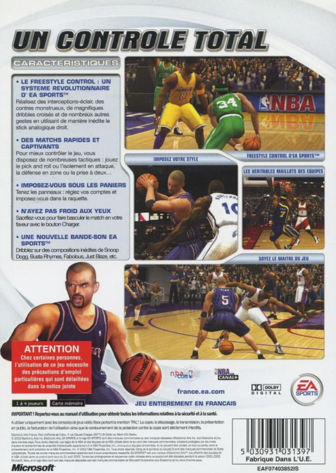 NBA Live 2003 — box-2D-back (FR)
