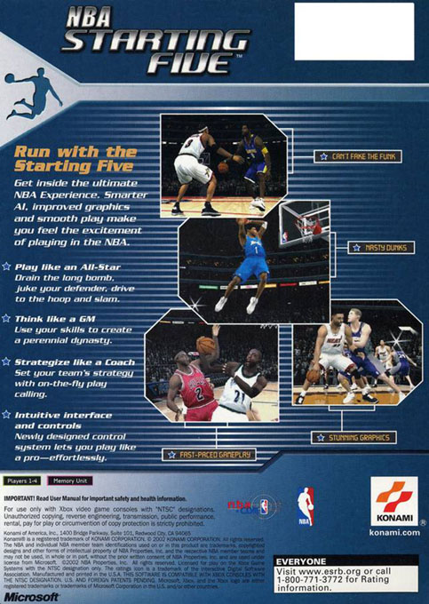 Nba Starting Five — box-2D-back (US)
