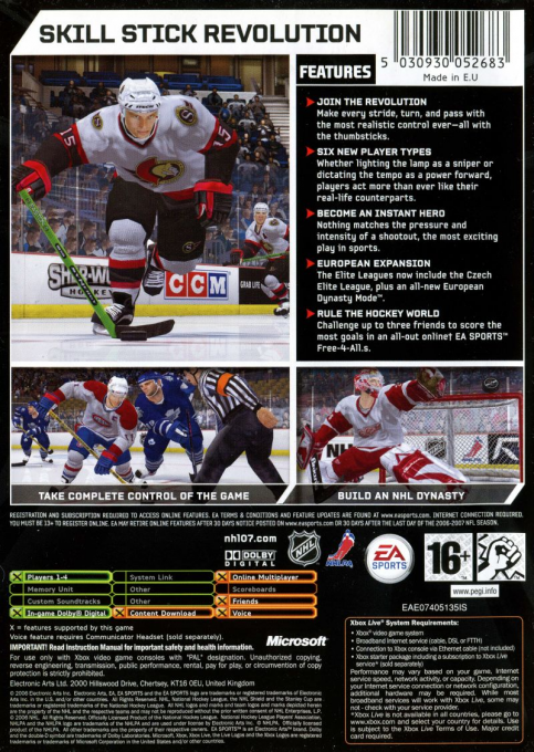 Nhl 07 — box-2D-back (UK)