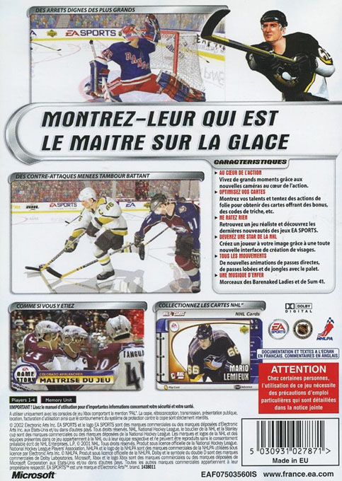Nhl 2002 — box-2D-back (FR)