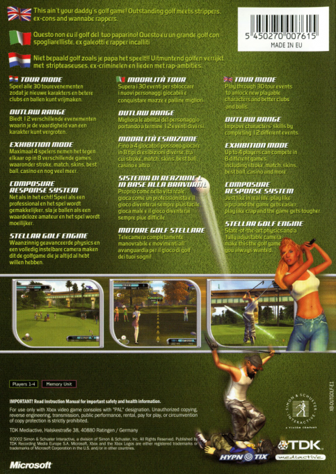 Outlaw Golf — box-2D-back (UK)