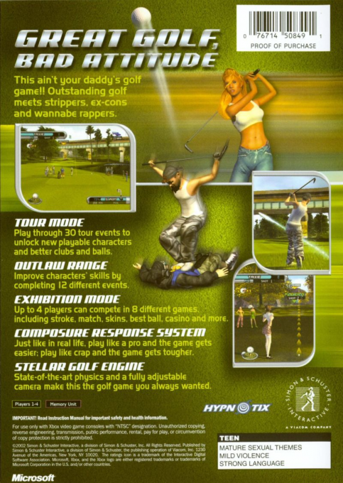 Outlaw Golf — box-2D-back (US)