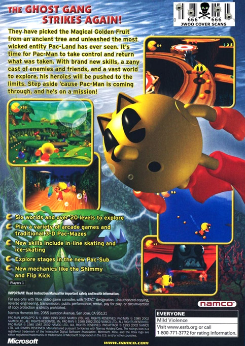 Pac-Man World 2 — box-2D-back (US)